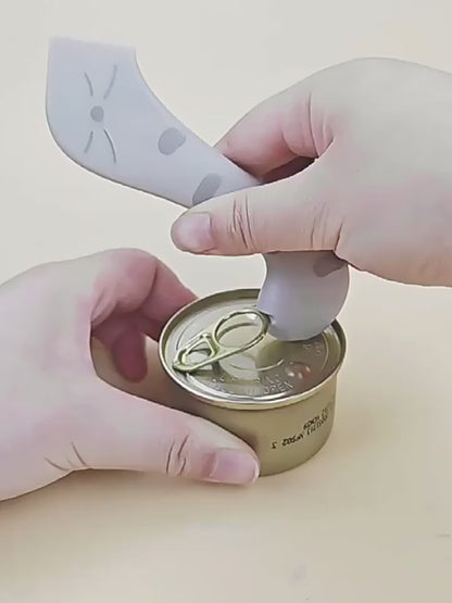 Pet Canning Spoon Silicone Can Opener Fresh-keeping Can Seal Lid Cover for Dog Cat Wet Cans Food Storage Lids for Pets Dogs Cats