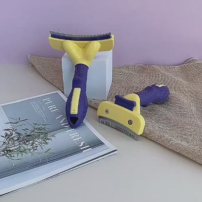 Pet Hair Removal Shedding Tool & Unknotting Hair Brush for Cats and Dogs – Gentle Grooming & Tangle-Free Coat Care