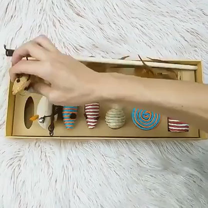7-pcs Cat Feather Toy Set